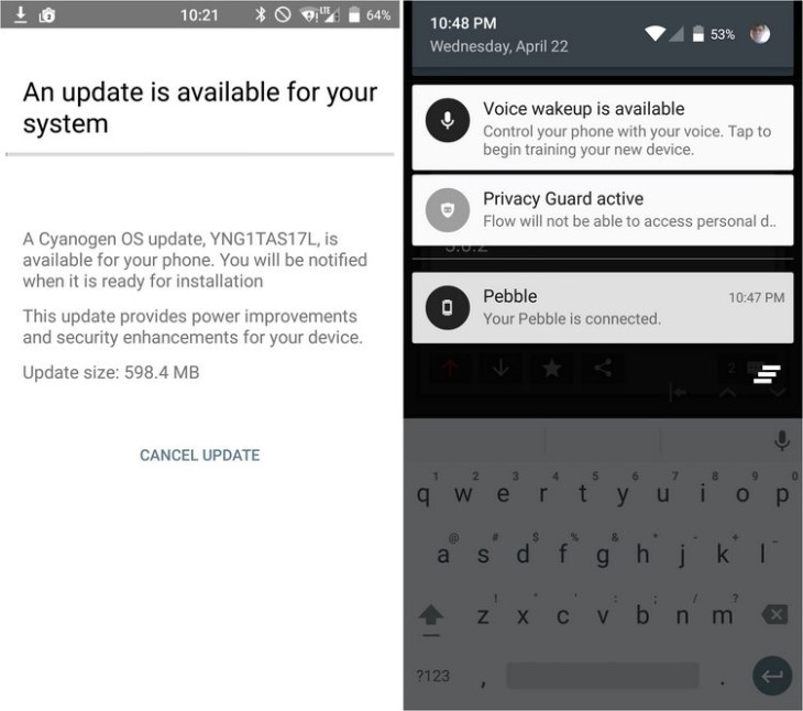 OnePlus One System-Update YNG1TAS17L