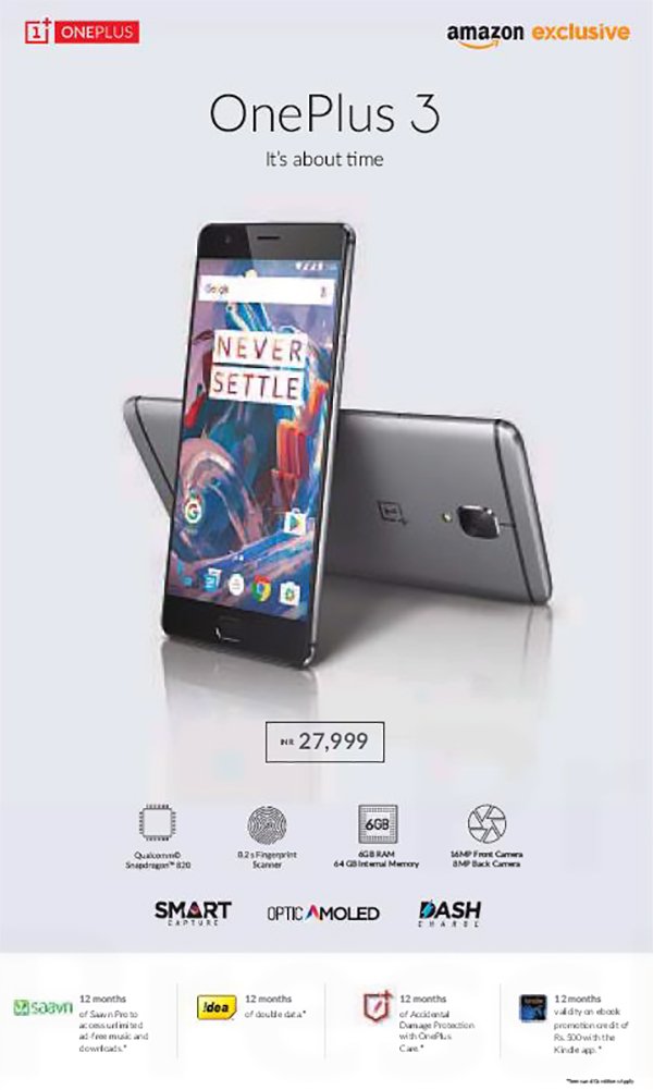 OnePlus 3 Android Smartphone