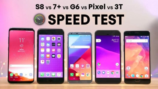 Samsung Galaxy S8 Vs Lg G6 Vs Oneplus 3t Vs Pixel Im Speed Test