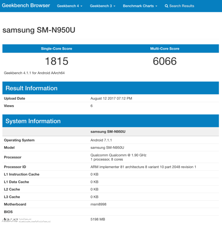 Samsung Galaxy Note 8 Android Smartphone