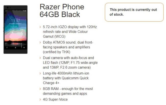 Razer Android Smartphone