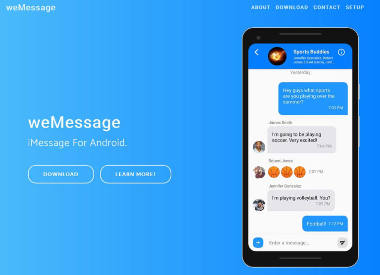 weMessage Android App