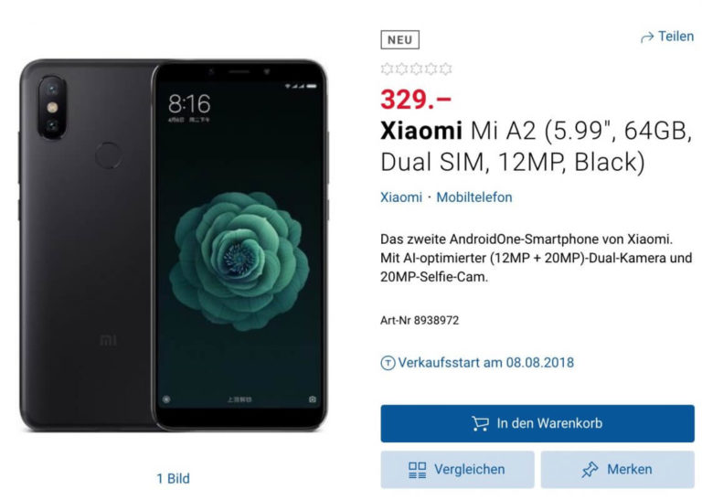 Xiaomi Mi A2 Leak