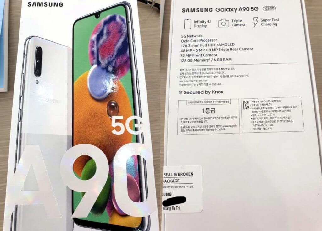 Samsung Galaxy A90 5G Leak