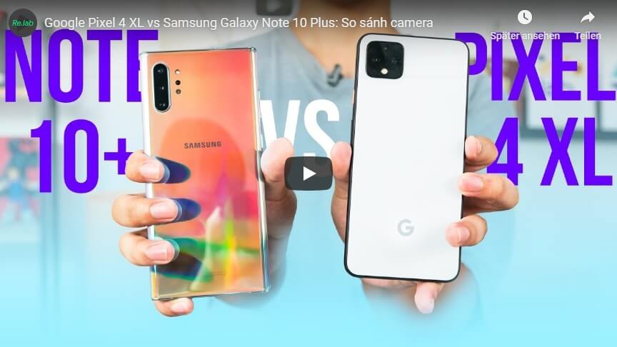 Google Pixel 4 XL vs. Samsung Galaxy Note 10+