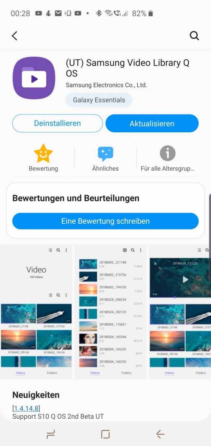 Samsung Galaxy S10 Android 10 Beta 2