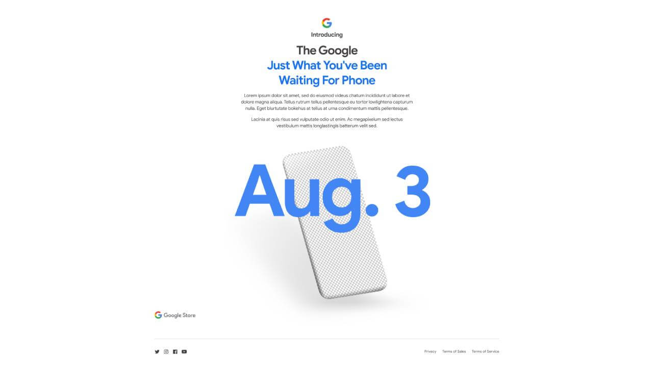 Google Pixel 4a Teaser