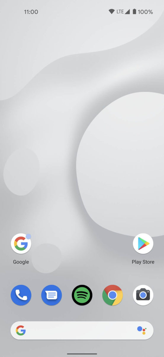 Google Pixel 5a Screenshot