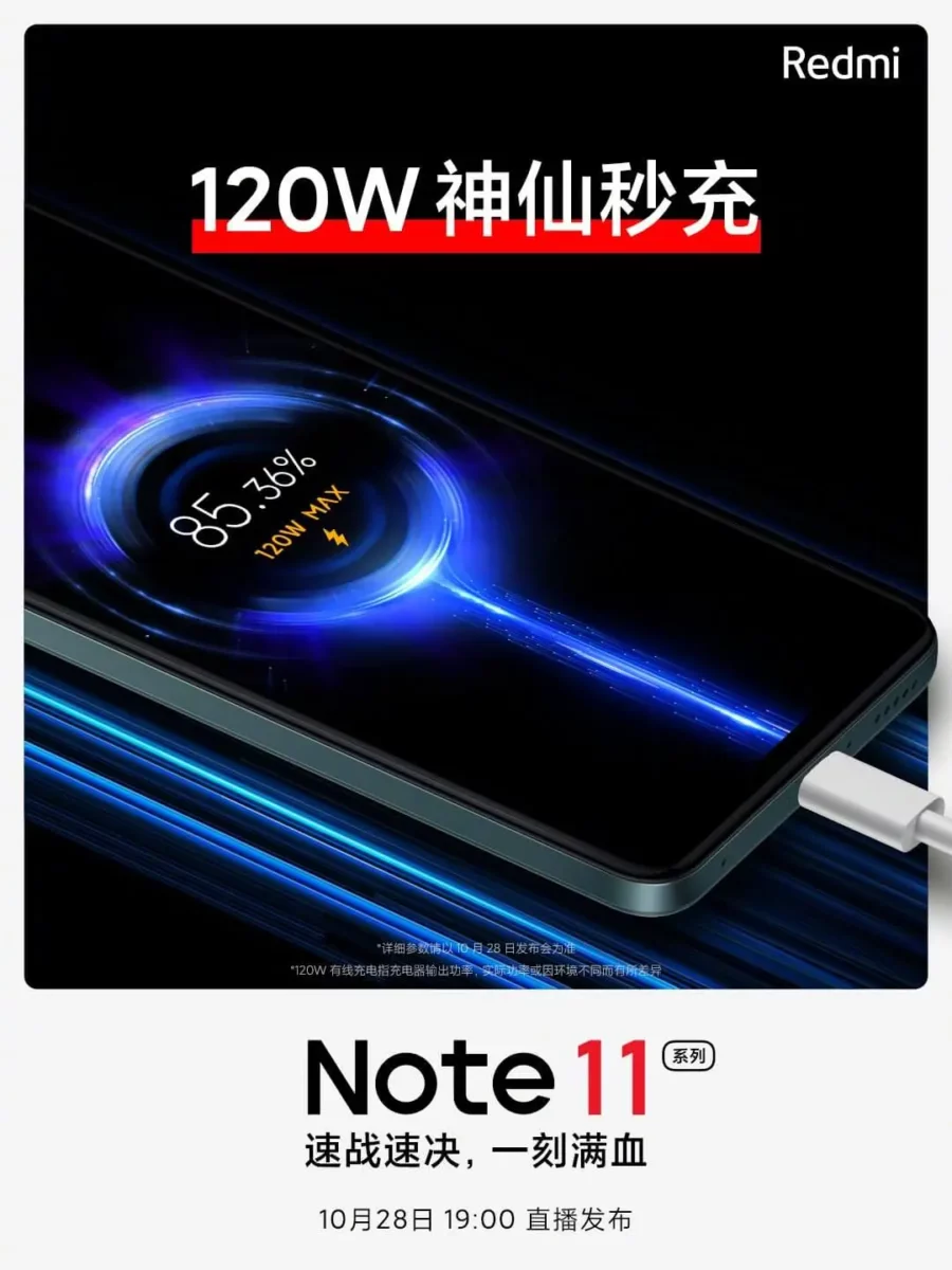 Redmi Note 11-Reihe 120W Fast-Charging