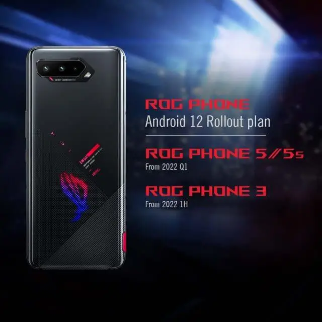 Asus ROG Phone Android 12 Rollout Plan