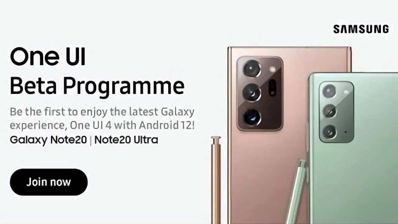 Samsung Galaxy Note 20 One UI 4.0 Beta Program