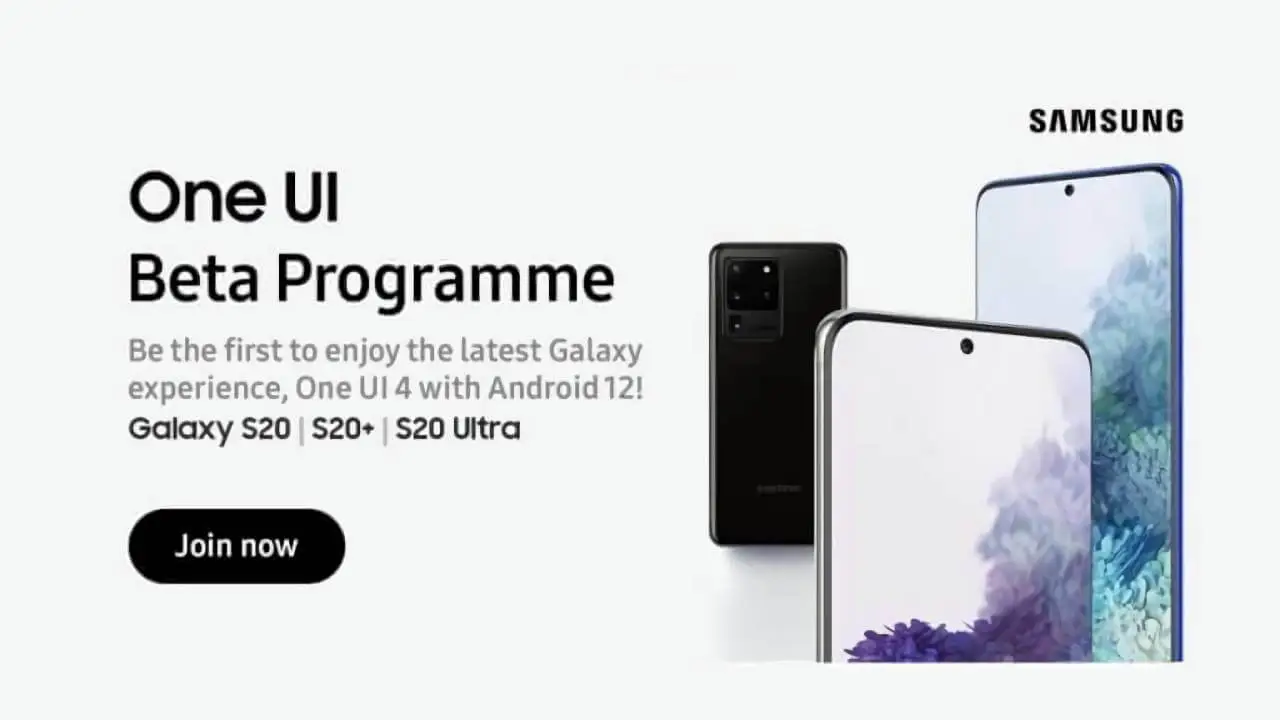 Samsung Galaxy S20 One UI 4.0 Beta Program