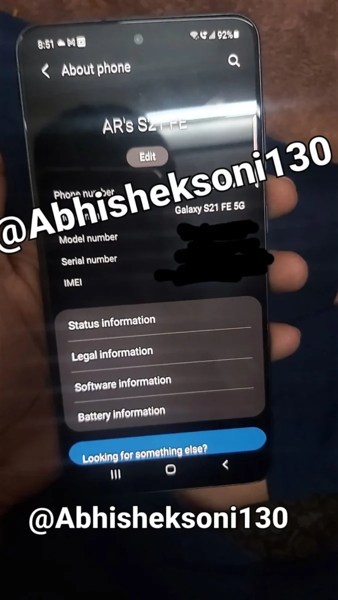 Samsung Galaxy S21 FE Leak