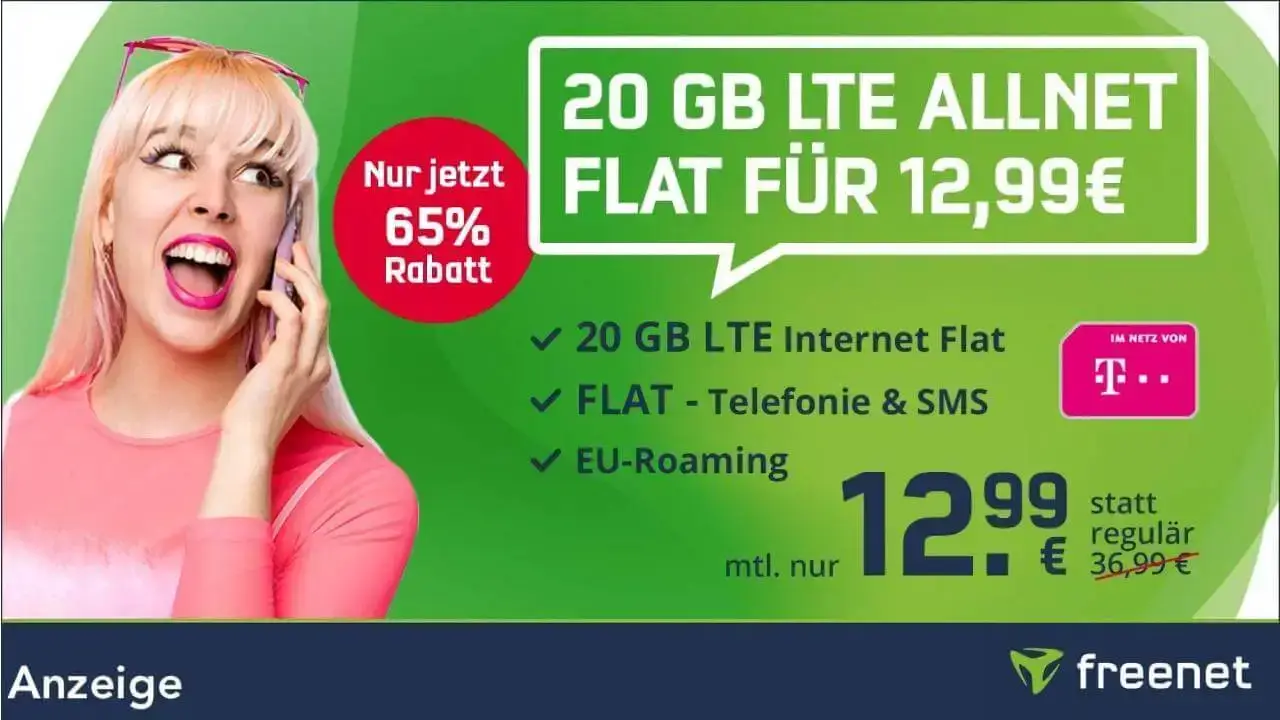 freenet 20 GB Telekom tariff