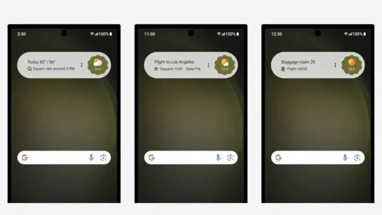 Google „Auf einen Blick“-Widget in Android 15 auf dem Sperrbildschirm