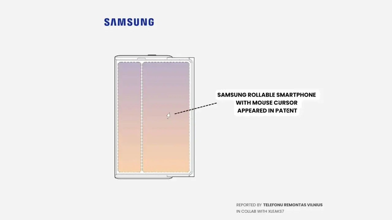 Samsung rollable with mouse cursor