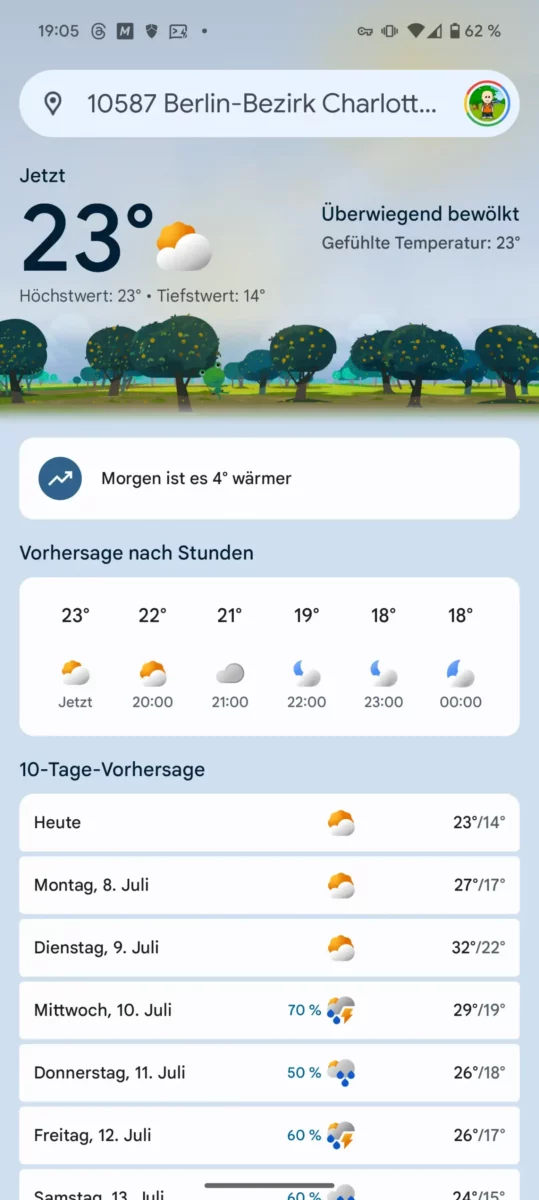 Google Wetter Screenshot