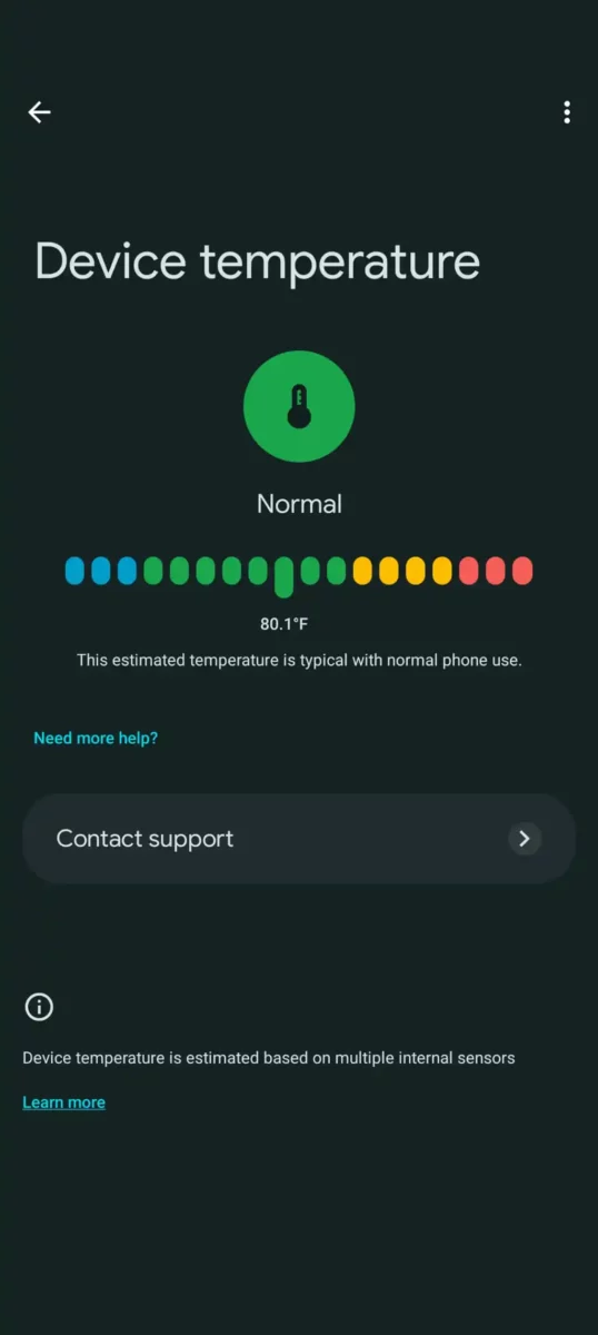 Pixel 9 temperature